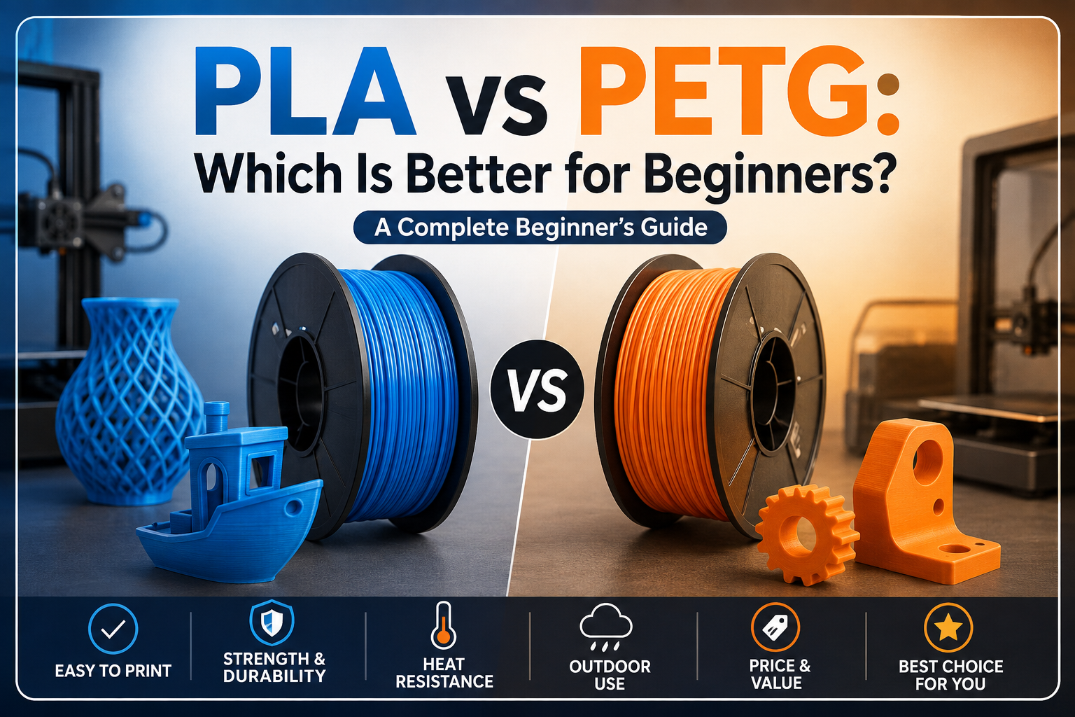 PLA vs PETG: Which Is Better for Beginners?
