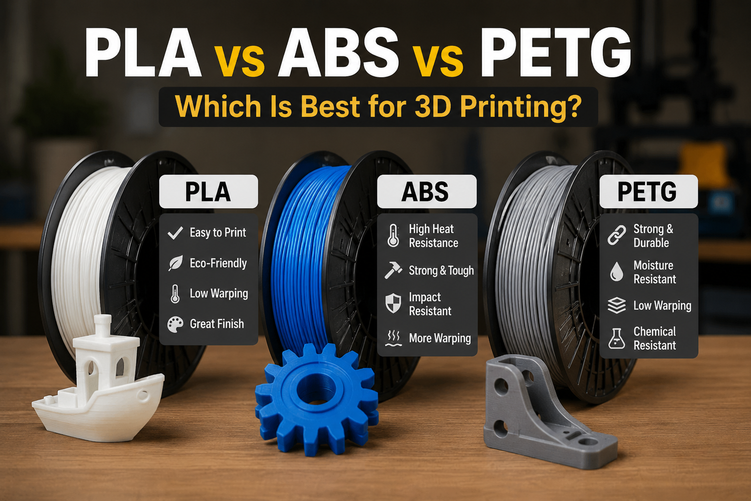 PLA vs ABS vs PETG: Which Is Best for 3D Printing?
